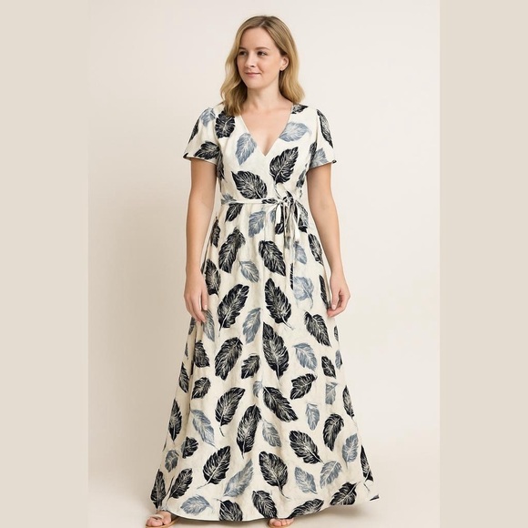 RP by Rachel Pally Dresses & Skirts - RP by Rachel Pally Blue Navy White Maxi Dress Size XS Ties in Back 58" Long NEW